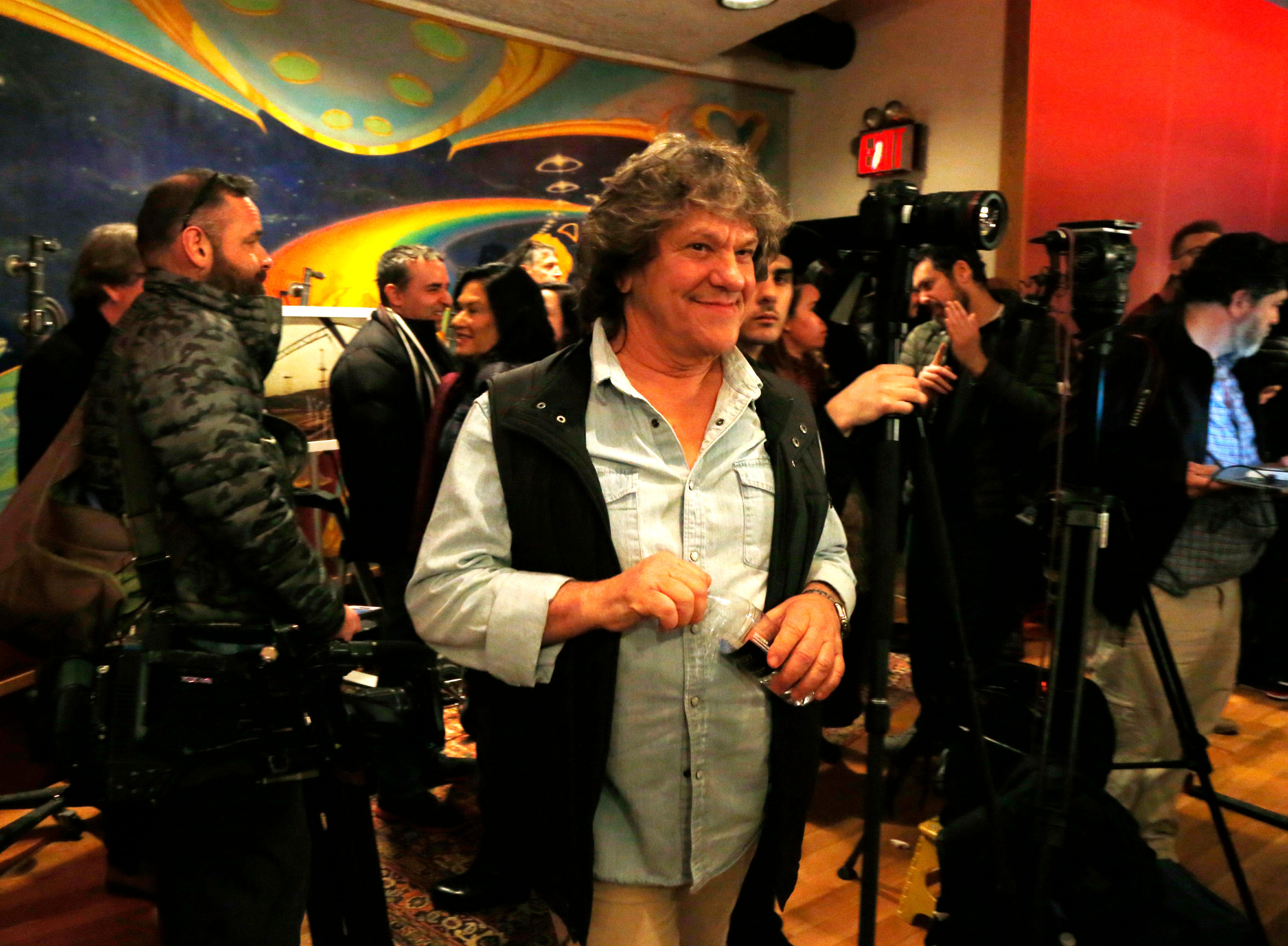Michael Lang following the announcement of the Woodstock 50 line up at Electric Lady Studios in New York City on March 19, 2019.