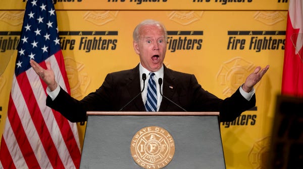 Joe Biden speaks to the International Association...