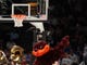 Round of 32: The Virginia Tech Hokies mascot performs during the first half.