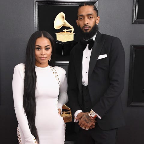 Lauren London and Nipsey Hussle attend the 61st An