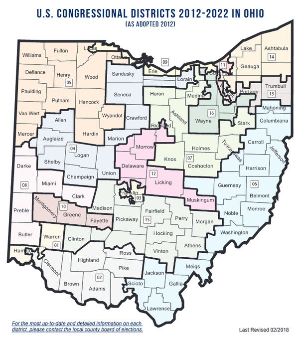 How the 2020 Census count sets Ohio's congressional districts