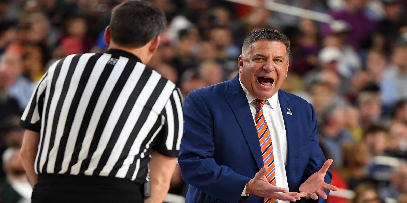 Final Four Who are the referees for the UVA, Auburn basketball game?