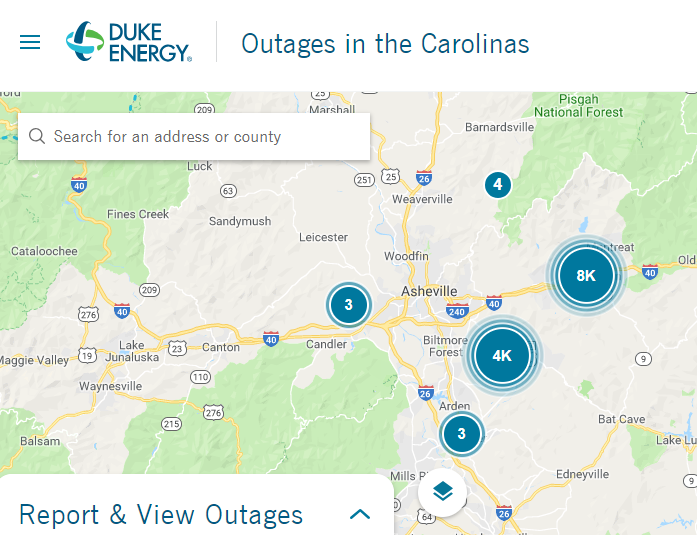 Asheville Power Outage Widespread In Area According To Duke Energy   C5229b2a E322 4dd4 91d8 F9aac2fdd2d6 Screenshot 26 