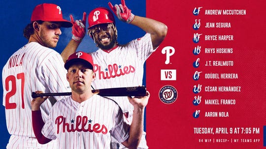 Tonight's Phillies-Nationals lineups for Nola-Strasburg duel