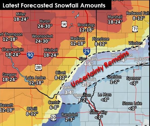 Sioux Falls Weather: 'Uncertainty Remains' For Winter Storm Snowfall In ...