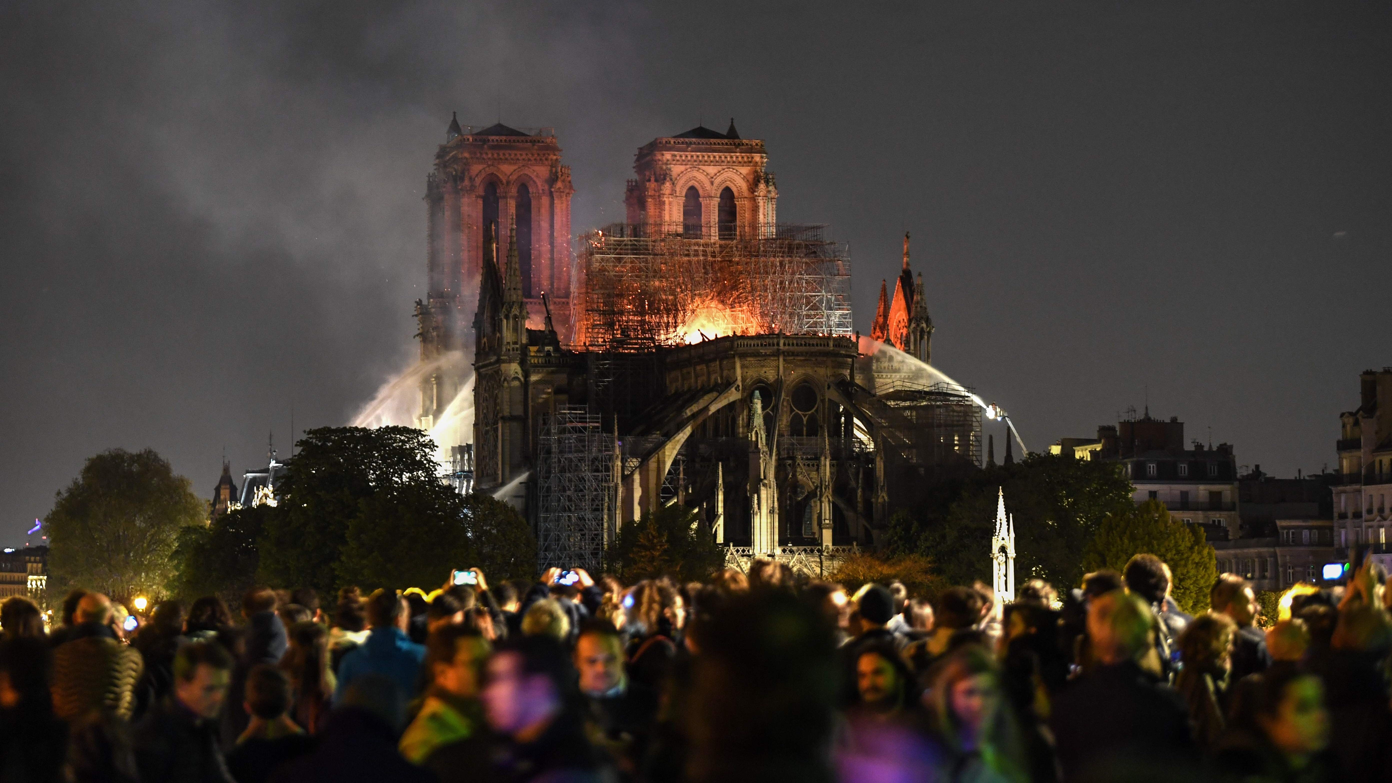 Famed Notre Dame Cathedral on fire in Paris