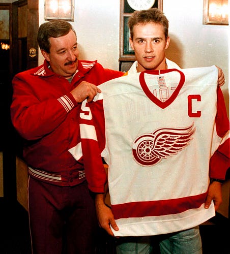 Steve Yzerman's 1991-92 Detroit Red Wings Game-Worn Captain's