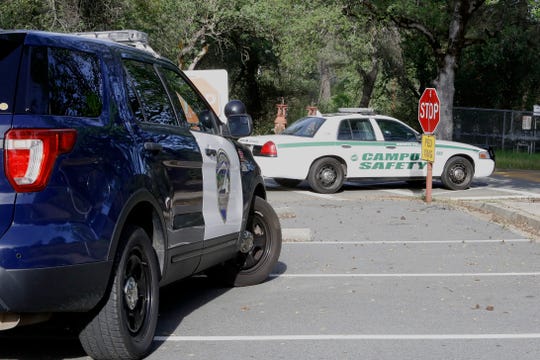 Redding police went to Shasta College for two incidents Tuesday morning, April 23, 2019. Police said a 29-year-old parolee punched a number of officers in the face in the first incident. Three police units later arrived to deal with a person who an officer said was acting like "a jerk" on campus.