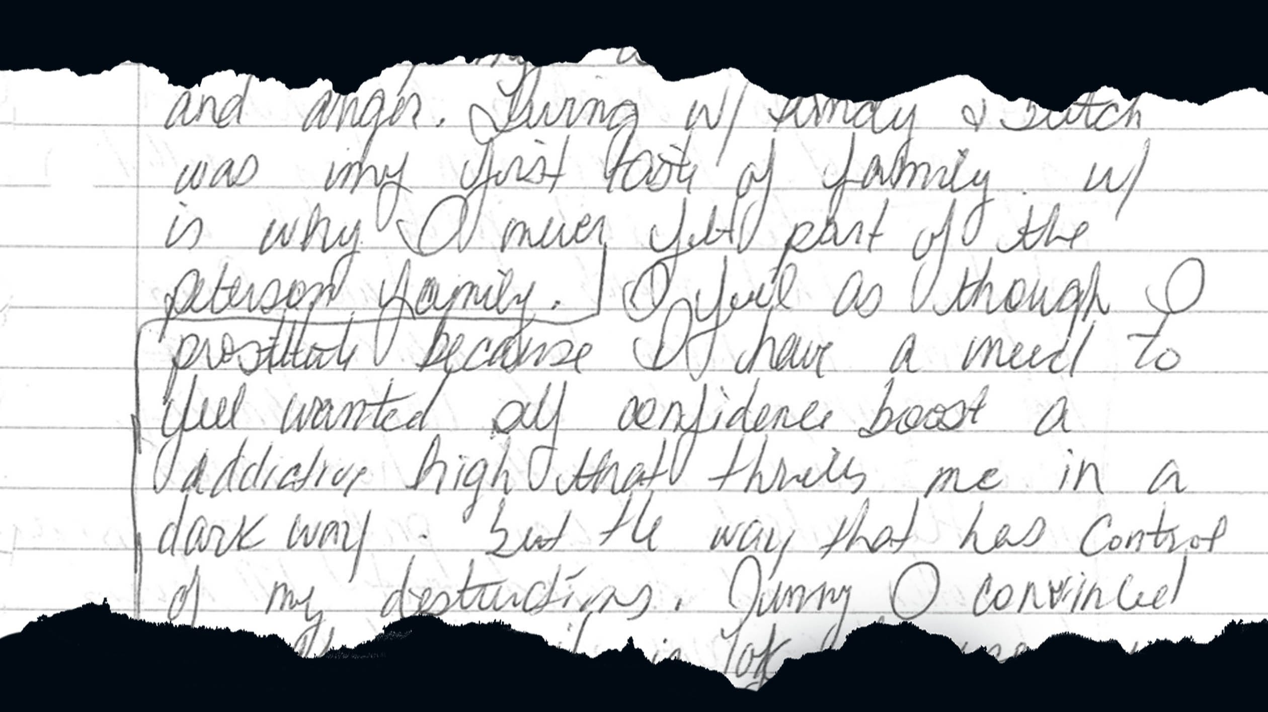 An excerpt from Ashley's journal in 2013.