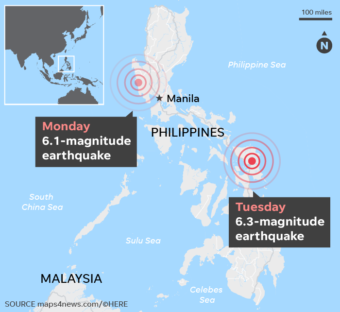 Philippines earthquake New 6.3 magnitude temblor hits