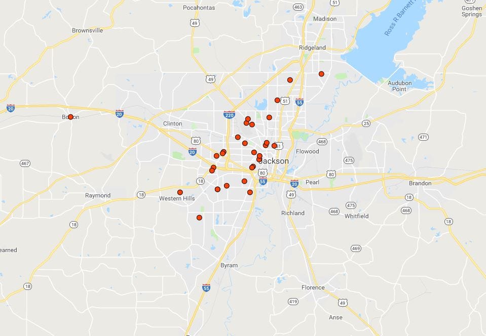 Jackson Homicide Map 32 Killed And Counting In 2019   4d63cf85 F9b2 43cd 967e Bcddd48243bc 2019 Homicide Map Screenshot Dots.JPG