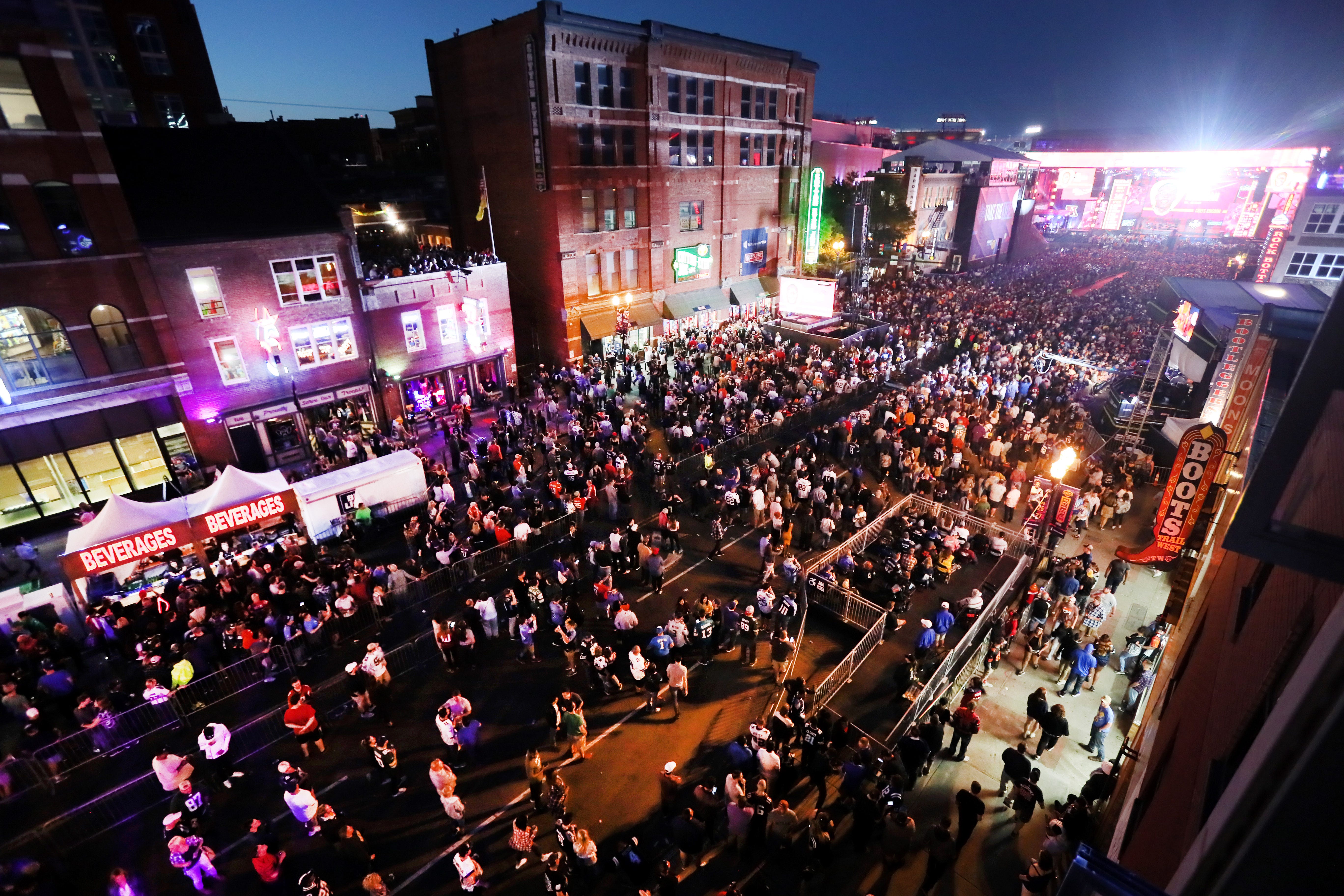 NFL Draft in Nashville Huge crowds take over Broadway