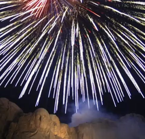 The Fourth of July fireworks celebration at Mount 