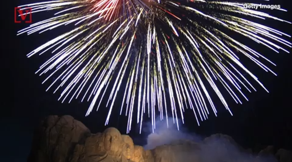 The Fourth of July fireworks celebration at Mount 