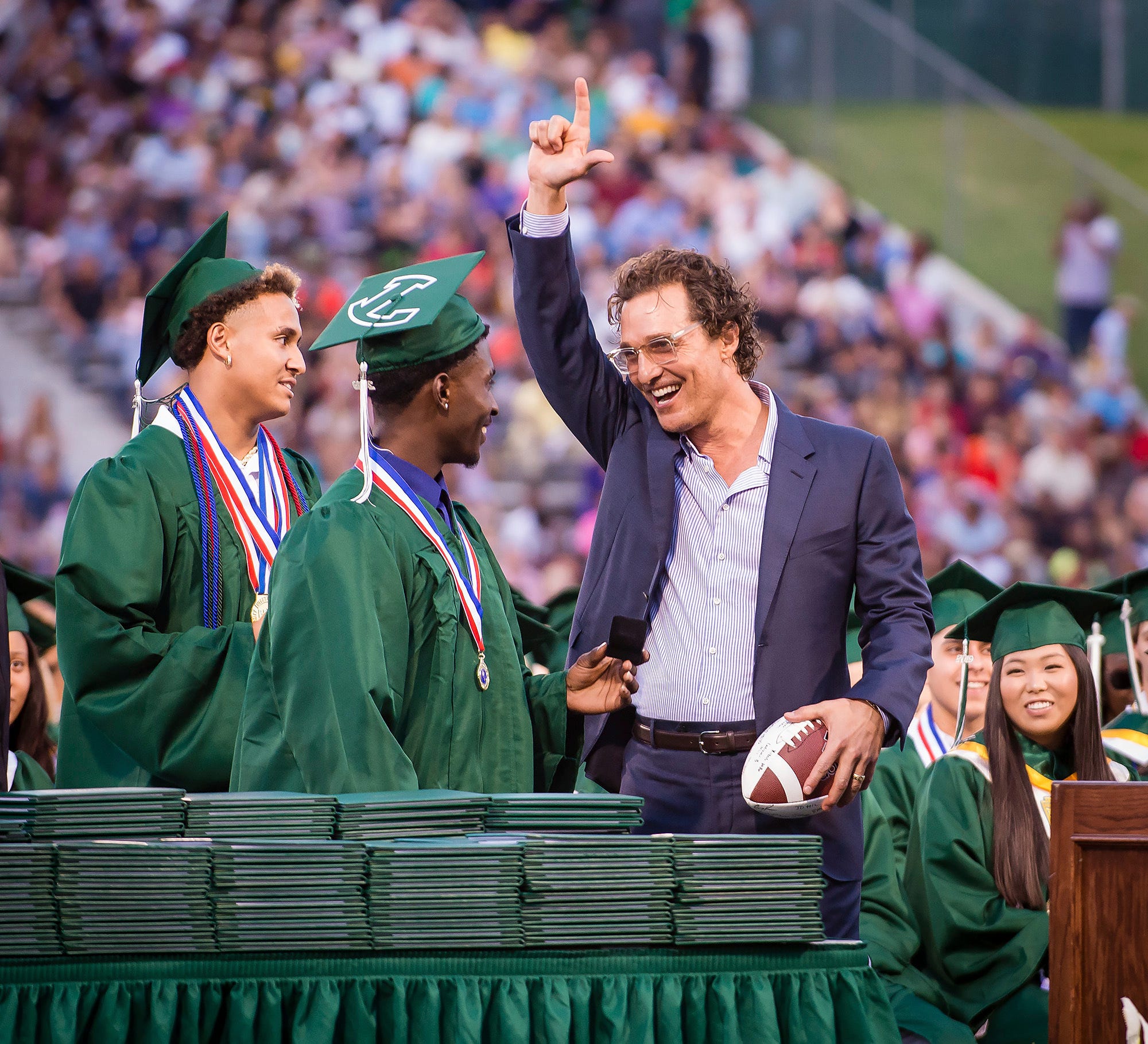 Matthew McConaughey receives high school diploma 31 years after graduating