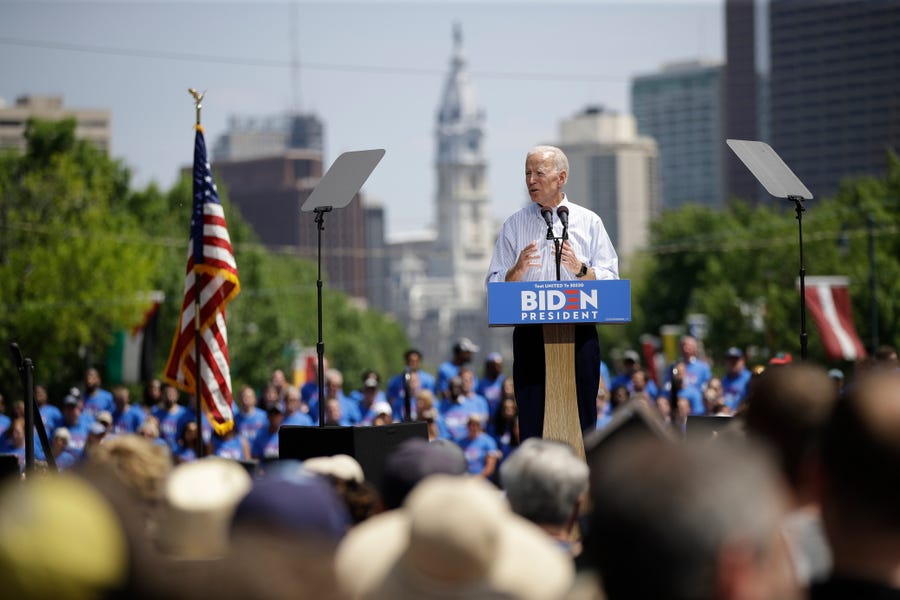 Democratic presidential candidate and former Vice President Joe Biden