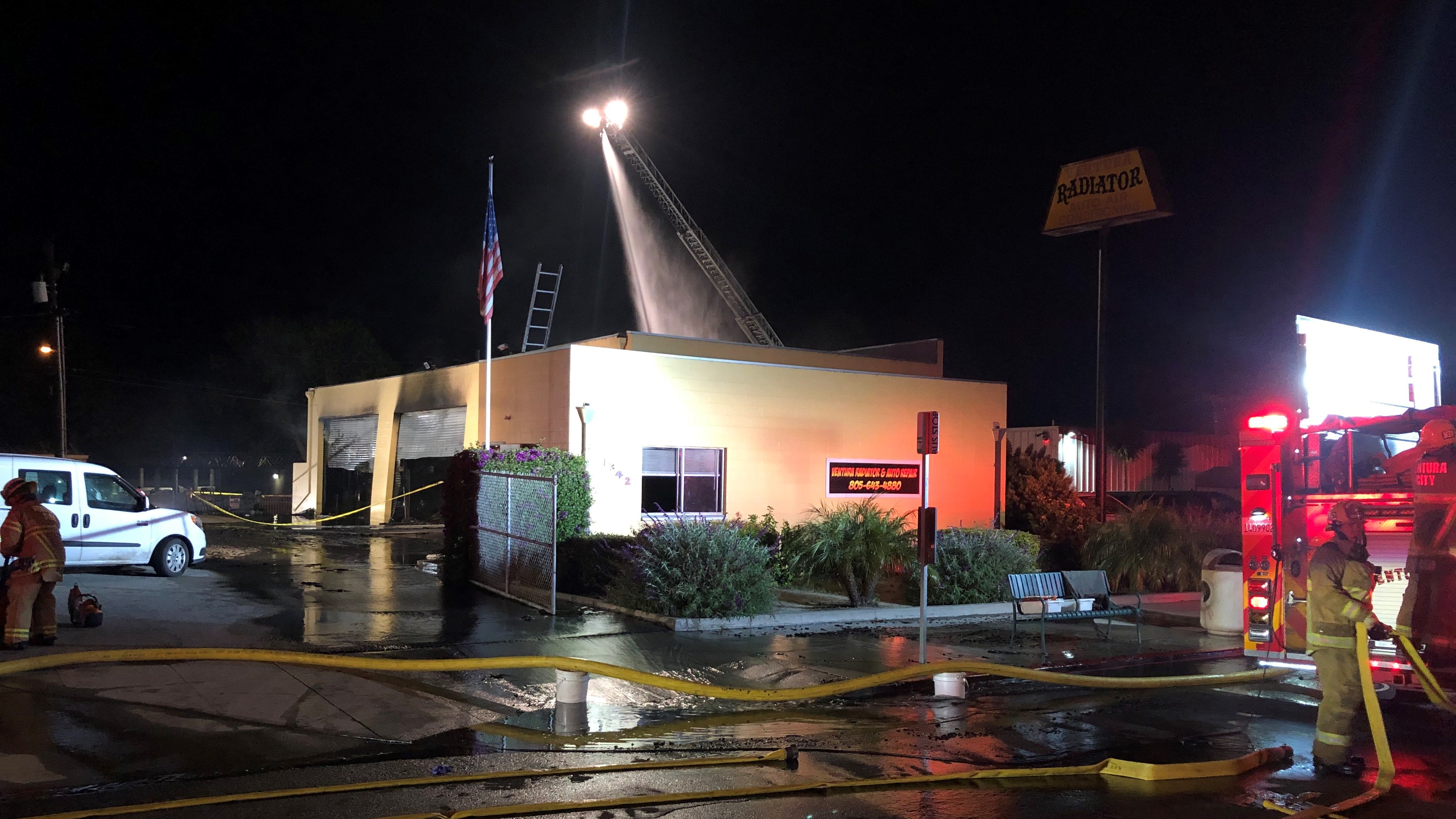 Fire heavily damages Ventura auto repair shop