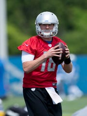 Former Michigan State star quarterback Connor Cook is vying to earn a spot as the Lions' backup quarterback,