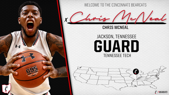 Chris McNeal will be eligible to play for the Cincinnati Bearcats men's basketball team in the 2019-20 season.