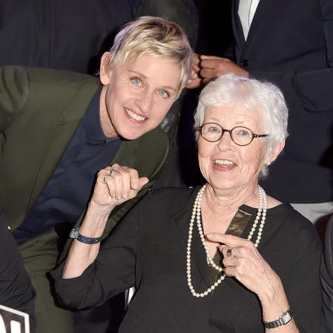 Ellen DeGeneres with her mother, Betty DeGeneres,...