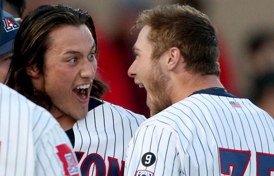 Wildcats teammates Nick Quintana (left) and Cameron Cannon were drafted within five picks of each other on Monday night.