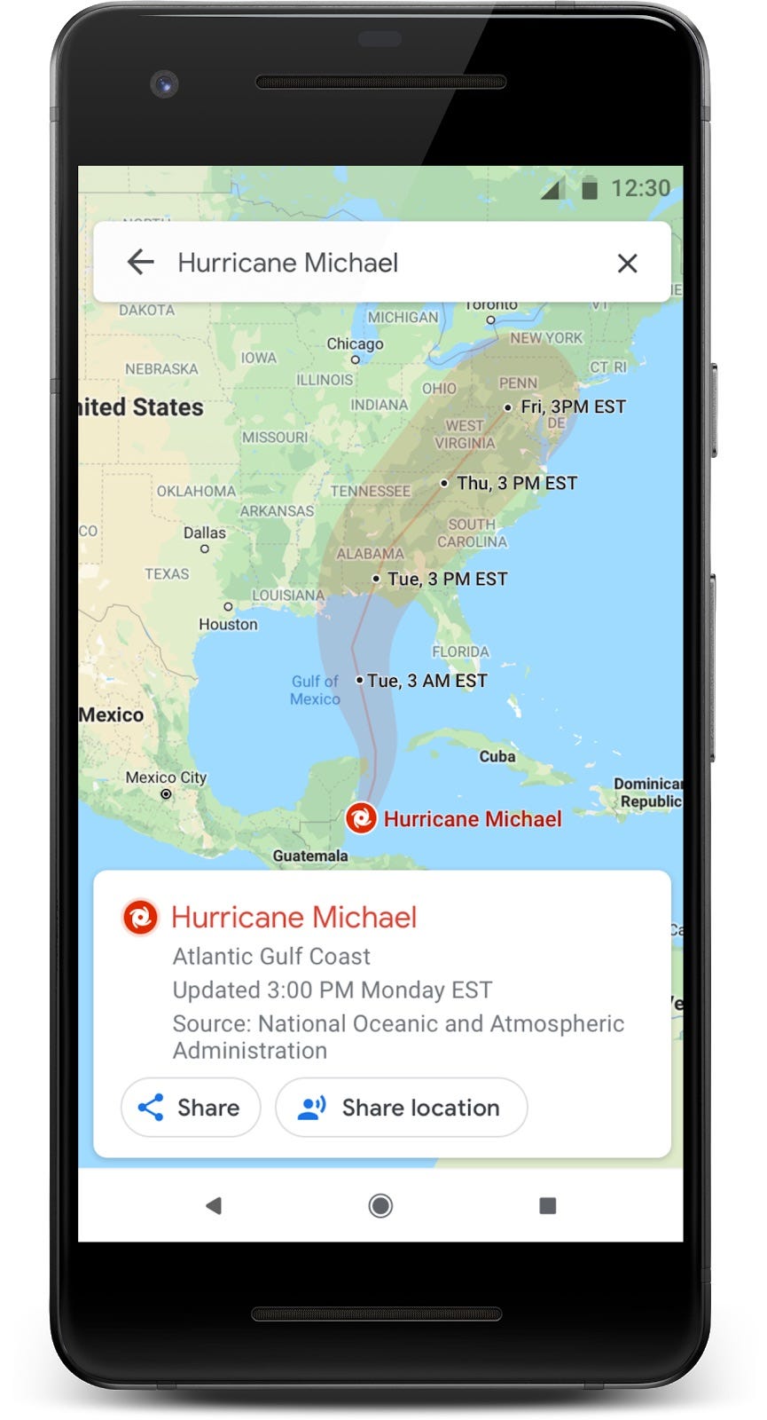 Google Maps adds tools to help you survive a hurricane, flood or quake