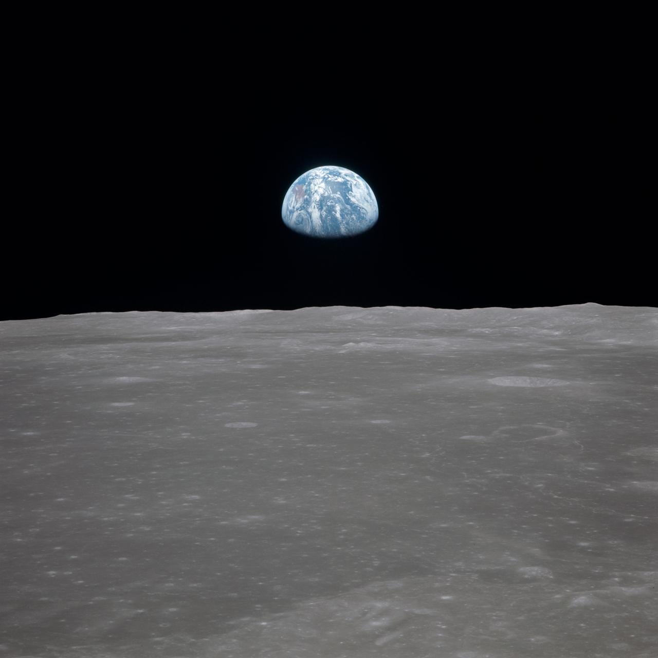 man on the moon pictures from space