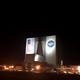 The VAB lit up in the night sky just 30 minutes before the most powerful rocket currently in existence rises above launch pad 39A and catapults itself into space.