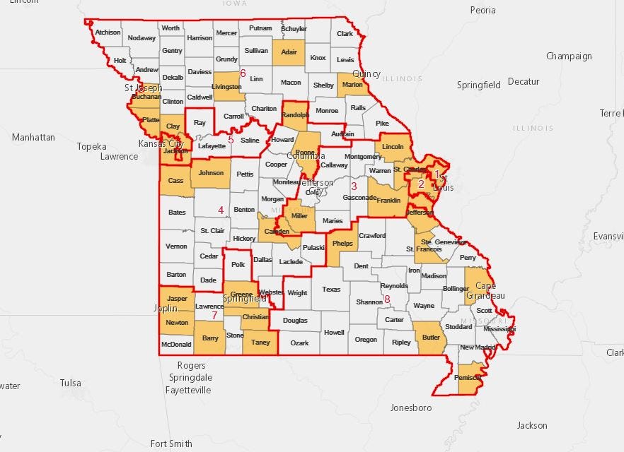 MO Zip Code Map