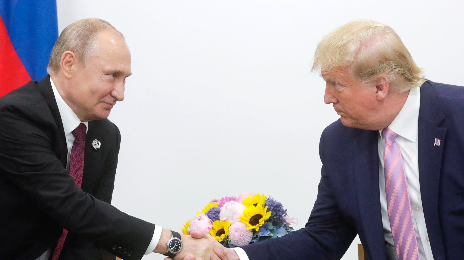 Donald Trump Vladimir Putin Joke About Reporters Fake News At G20 9358