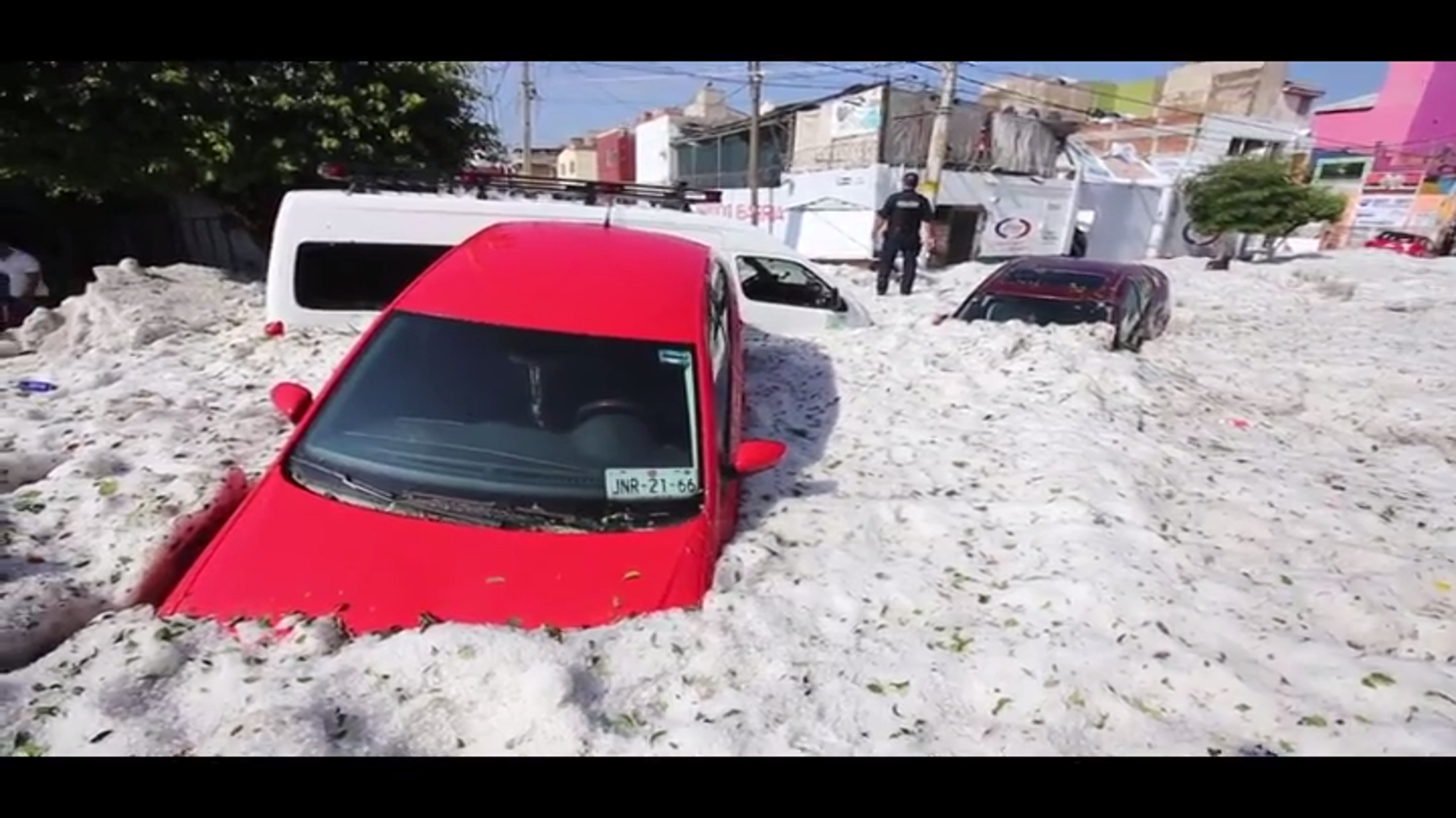 Freak hail storm strikes Mexican city of Guadalajara