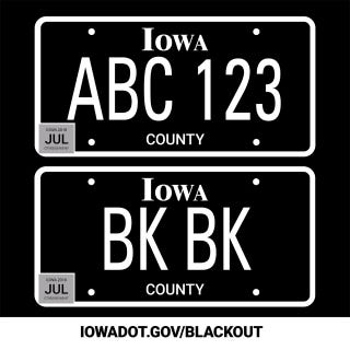 dot license plate