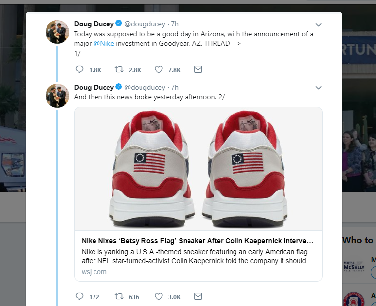 Nike 'Betsy Ross' flag sneakers removed 