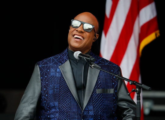 Stevie Wonder plays at the inauguration ceremony of the Smithsonian Museum of History and African-American Culture at the National Mall in Washington in 2016.