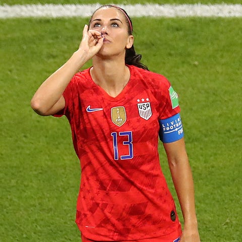 5 (tie). Alex Morgan - 107 (2010-present)