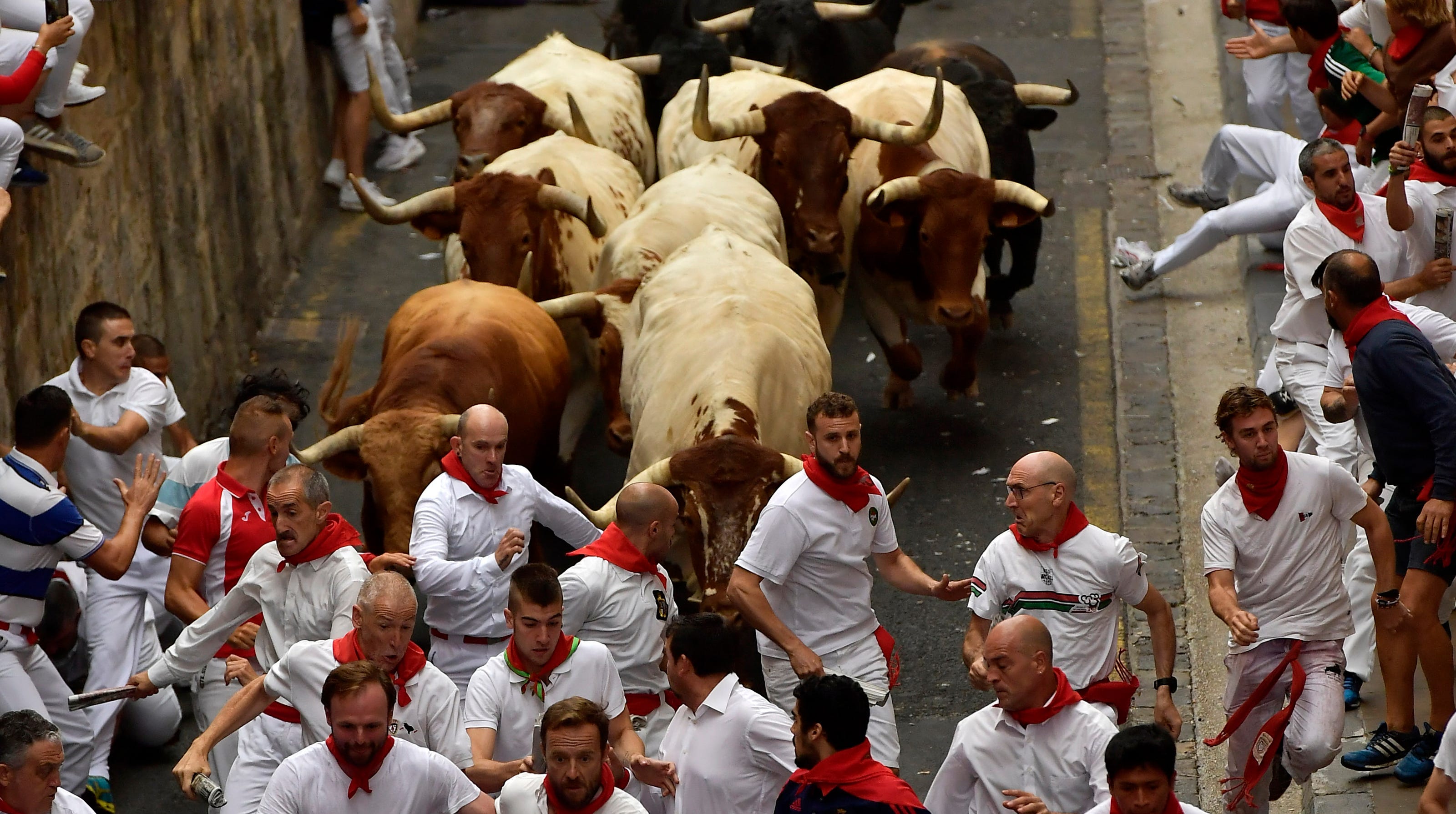 Pamplona running of the bulls 3 gored at opening of 2019 San Fermin