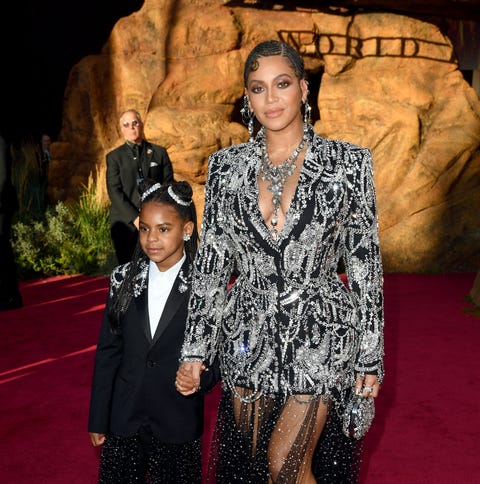 Blue Ivy Carter and Beyoncé attends the premiere o