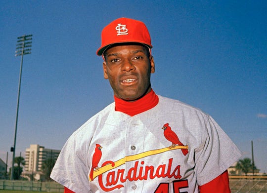 Bob Gibson finished his 17-year career, all with the Cardinals, with a 2.91 ERA and 3,117 strikeouts.