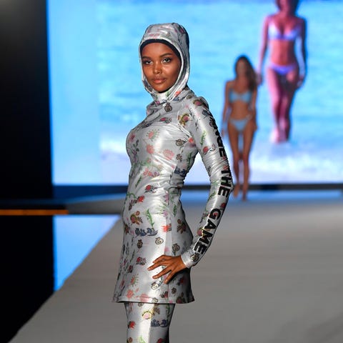 Halima Aden in her burkini.