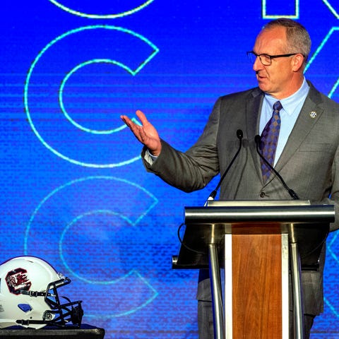 SEC commissioner Greg Sankey introduces South Caro