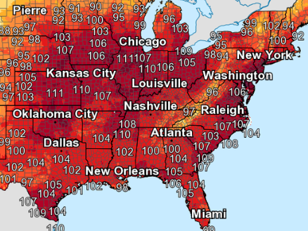 US Heat Wave Map Where Parts Of Country Will Experience High Temps   9e5442bb C9bc 401b 90bb 65130708d9da Screen Shot 2019 07 18 At 3.22.29 PM 