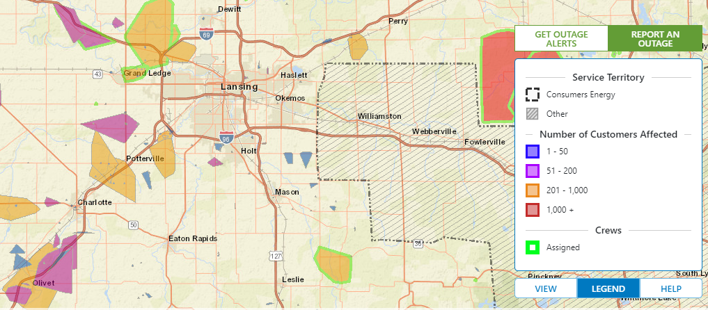 Consumers Energy Power Outage Map - Maps For You