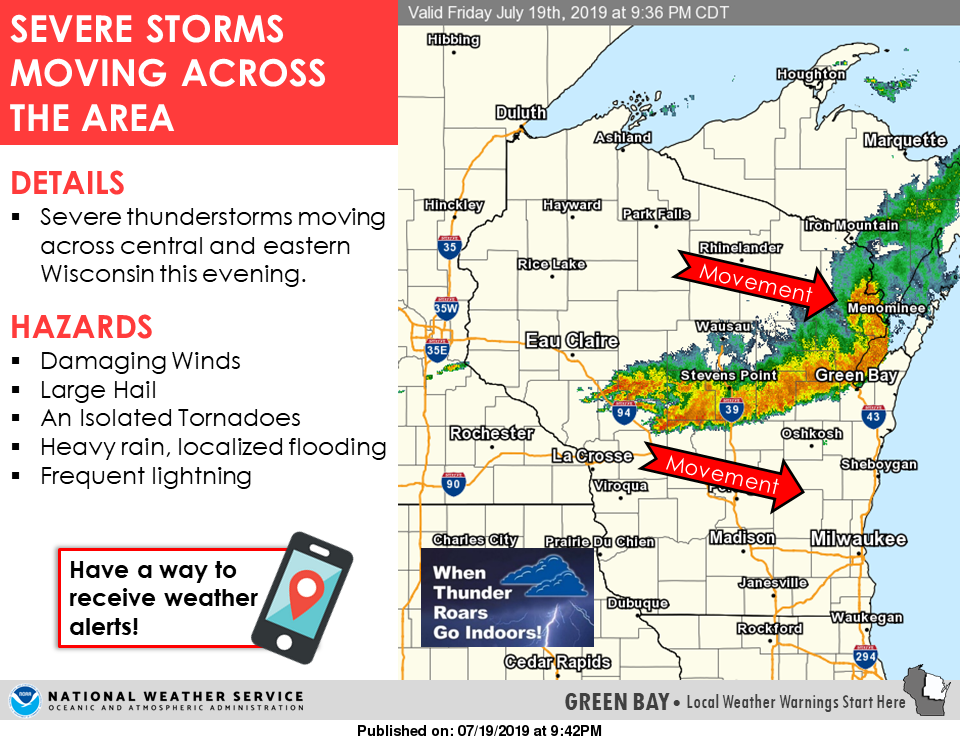 Wisconsin Weather: Severe Thunderstorms, Tornadoes, Hail Strong Winds