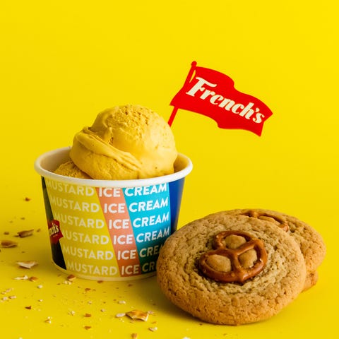 French's mustard ice cream, part of a...