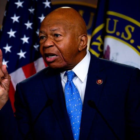 Rep. Elijah Cummings gestures as he delivers a...