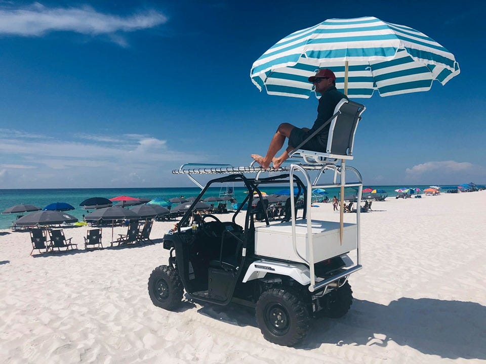 Navarre Beach lifeguards build 'innovative' ATV with built-in tower