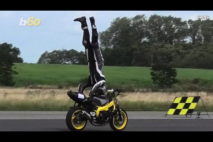 Stuntman Breaks World Record For Fastest Speed On Motorcycle...while ...