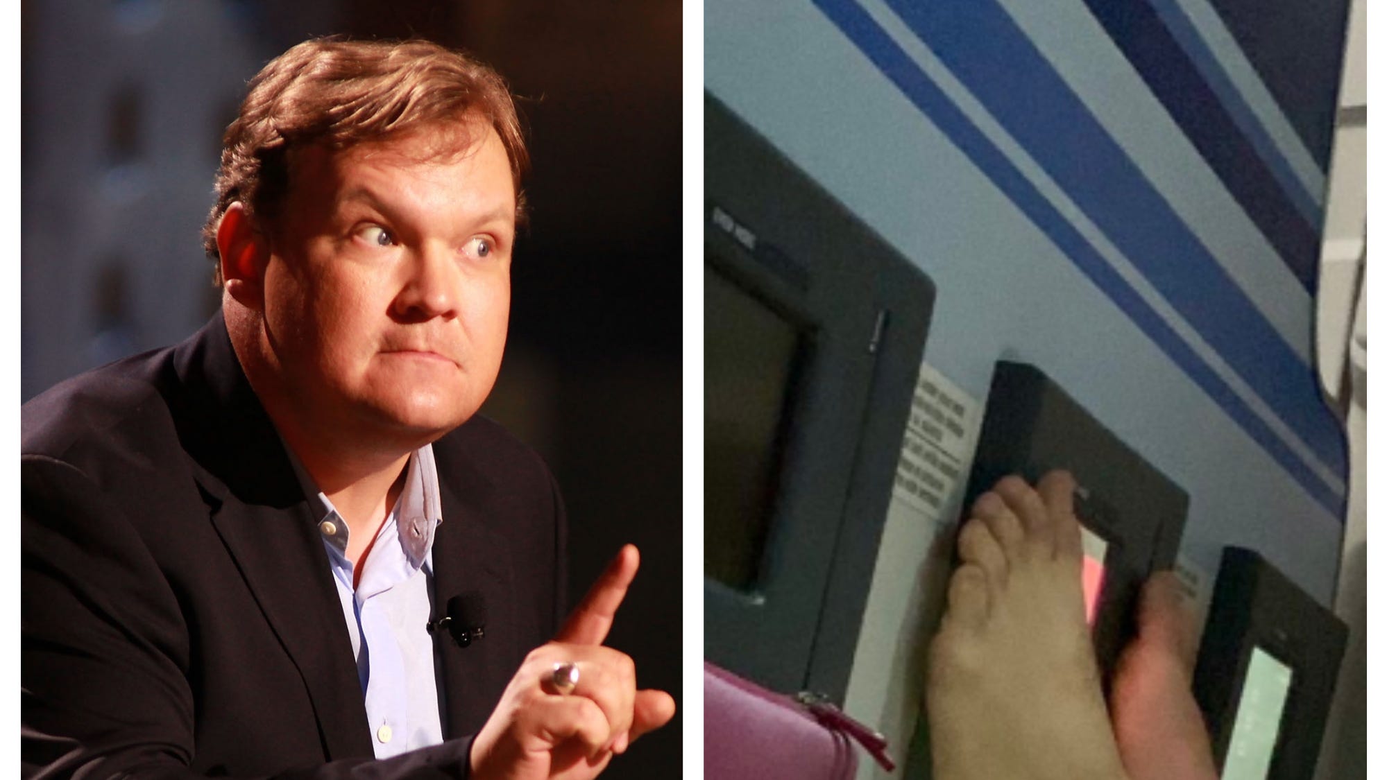 Andy Richter Exposes Plane Passenger Who Shows Off His Nasty Bare Feet