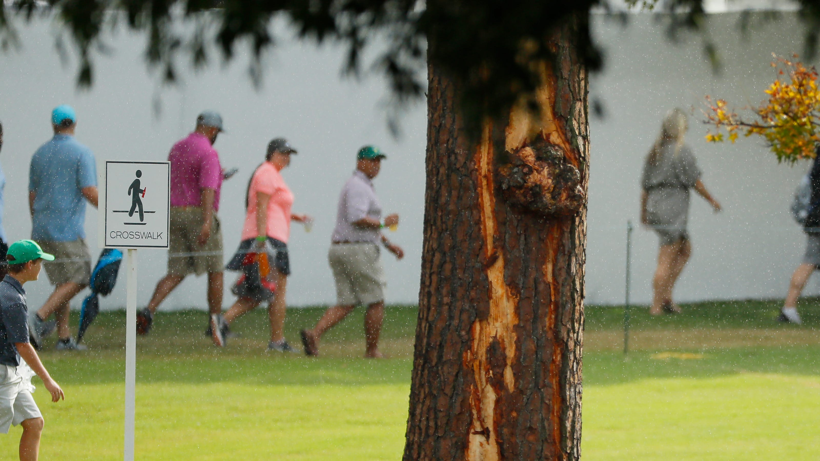 lightning strike at golf tournament