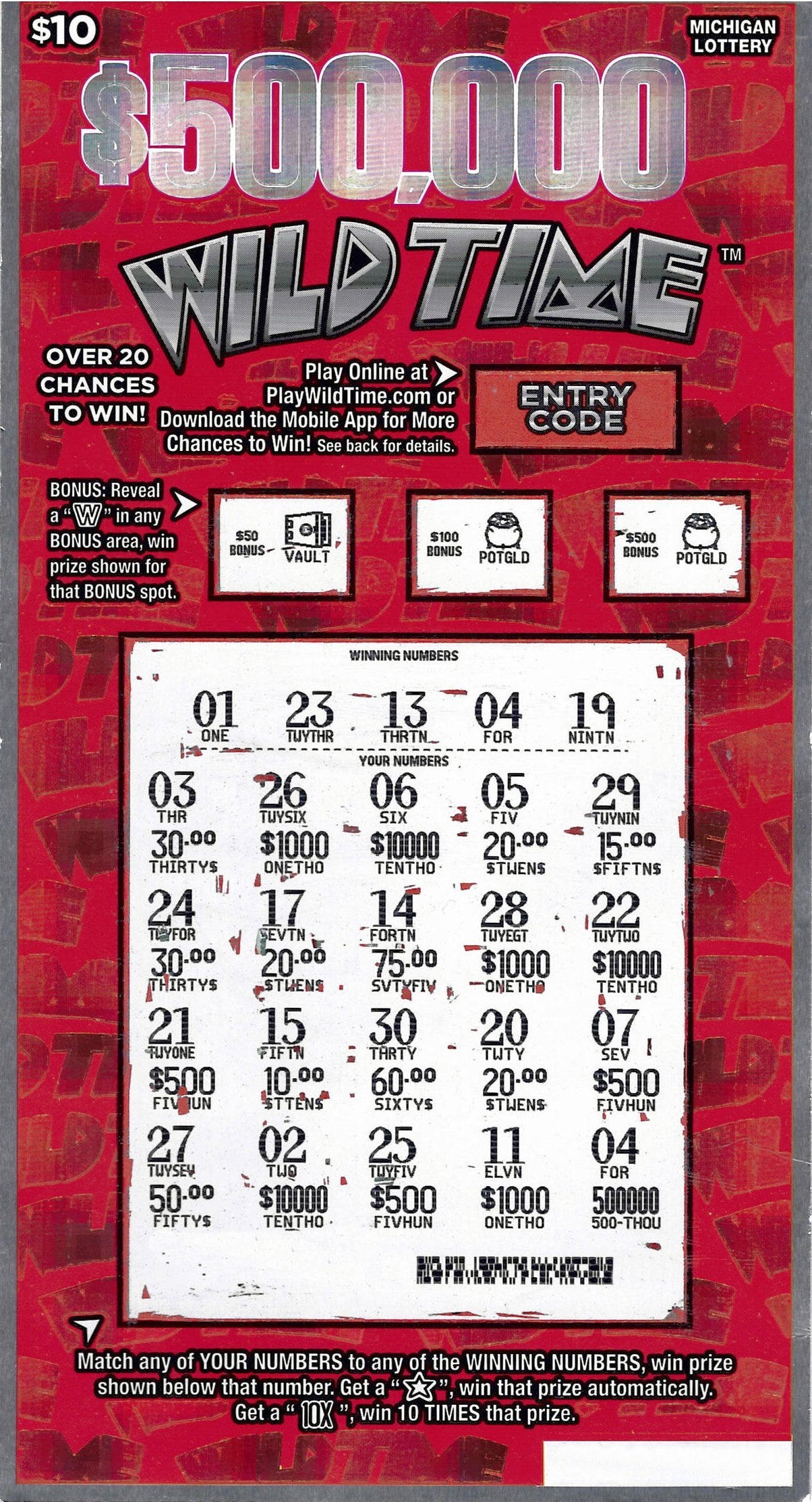 past winning michigan lottery numbers